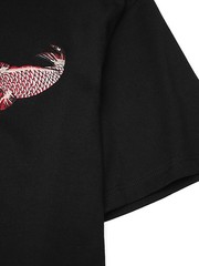 Niepce Men’s Ukiyo-e Carp Embroidery Tee Japanese Streetwear T-Shirt