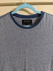 PacSun Men’s Scoop Bottom Scallop Fit Size Small Malibu Heather Blue Beachcomber