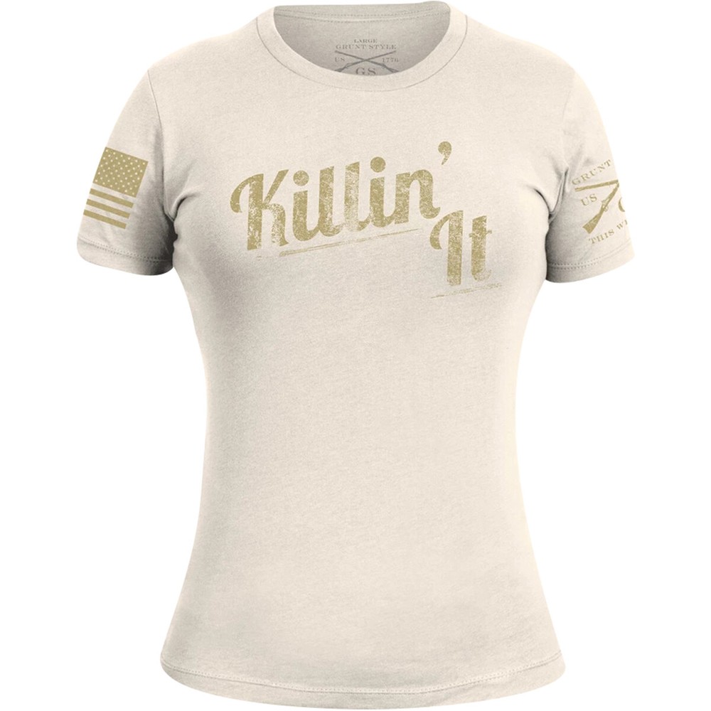 Grunt Style Women’s Killin’ It T-Shirt – 2XL – Off White