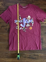 Vintage Space Jam Looney Tunes Graphic Tee Red Short Sleeve Size L
