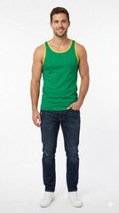 GreenWithYellow, GreenWithWhite, RedWithYellow, White W/BlackTank top- 3 for $20