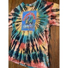 Rolling Stones T Shirt 90s Bleach Tie Dye tour Merch Concert Band Handmade