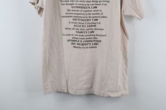 Vintage Y2K 2001 The Discovery Channel Mens Medium Faded Murphys Law T-Shirt