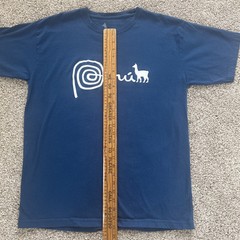 Peru Logo Blue T-Shirt Men’s Cowritten & Animal Logo Tee