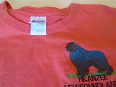 Vintage Hilanzee Newfoundland Dog T-Shirt Size L black dog gentle giant cotton