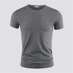 2026 Men’s T Shirt Pure Color V Collar Short Sleeved Tops Tees Men T-Shirt Black