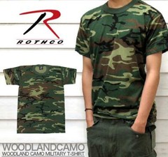 NEW Rothco “Vintage” WOODLAND CAMO T-SHIRT MEN’S SIZE SMALL – FREE SHIPPING