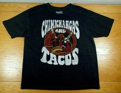 DEADPOOL Distressed Logo Marvel Comics Cotton/Poly Soft Blend T-Shirt Men’s XL