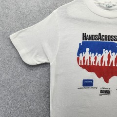Vintage Hands Across America Shirt Mens Large 1986 Charity Africa USA 80s Tee