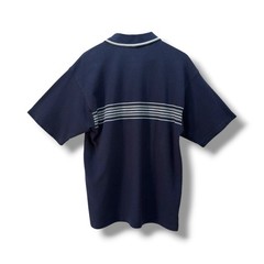 Vintage Y2k No Fear Striped Polo Shirt Men Size L Skater Grunge 90s Pickleball