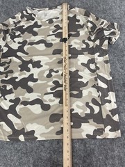 De Facto Shirt Men’s Camo 2XL Gray Green Tee Camouflage Short Sleeve Gym N304