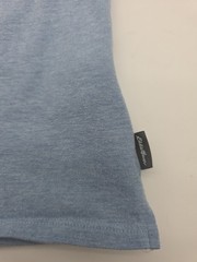 Eddie Bauer Henley Men Large Graphic Print Logo Blue.#44264