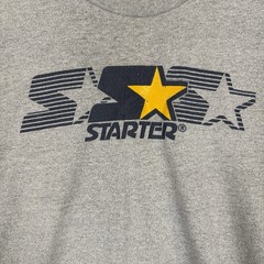 Vintage Starter Logo T-Shirt Single Stitch Gray 90s Sportswear Made USA Small