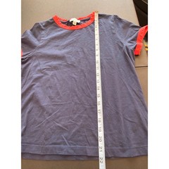 Evereve Ever Ringer Tee Shirt Navy Red Short Sleeve Casual Classic Medium