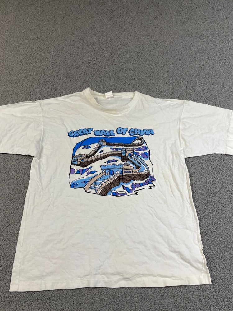 Vintage Great Wall of China Tee Tourist Souvenir Size XL 90s