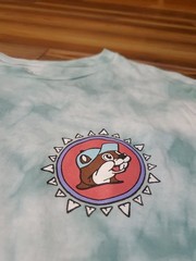 Bucky’s Size Medium Bucees T-Shirt Front and Back Logo Short Sleeve Tie Dye M