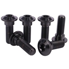 6Pcs Titanium Bolt M8 x 20mm 25mm Motorcycle Rear Brake Rotor Screw (Black, M…