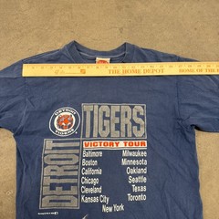 Vintage 80’s Detroit Tigers Single Stitch T Shirt Adult Size L 1989 Nutmeg MLB
