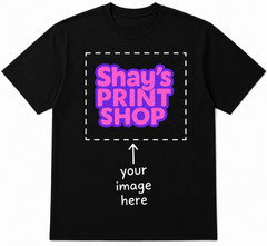 Custom T-Shirt Black Gray White Customized Photo, Text, Logo DTF – Gildan shirt