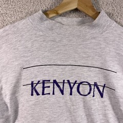 Vintage Kenyon College Champion Shirt Adult Large Gray Long Sleeve 90’s USA