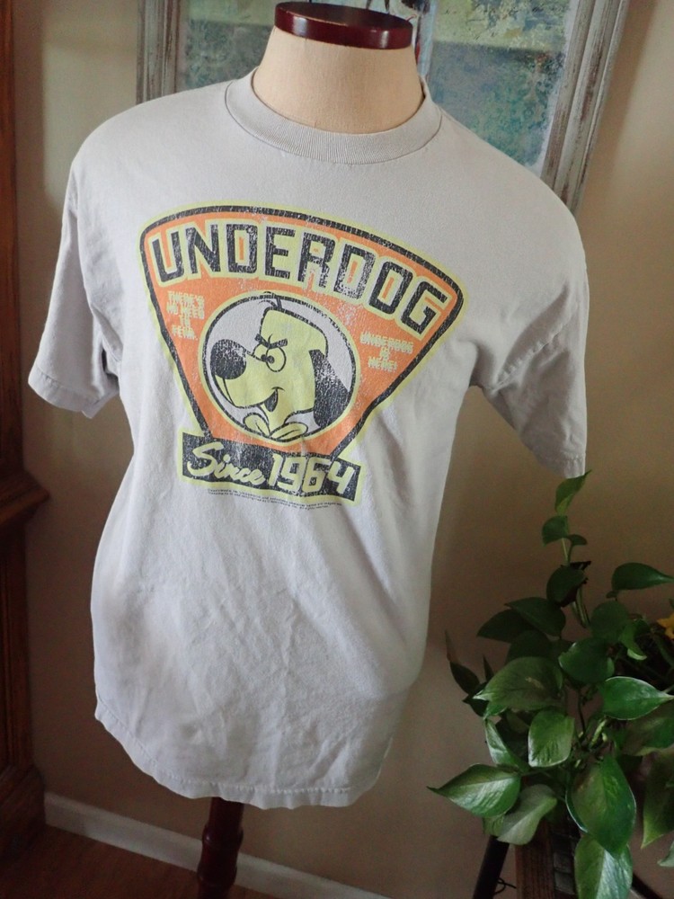 Underdog – Since ‘64 – “Have No Fear, Underdog Is Here” – Tan Sz L Shirt