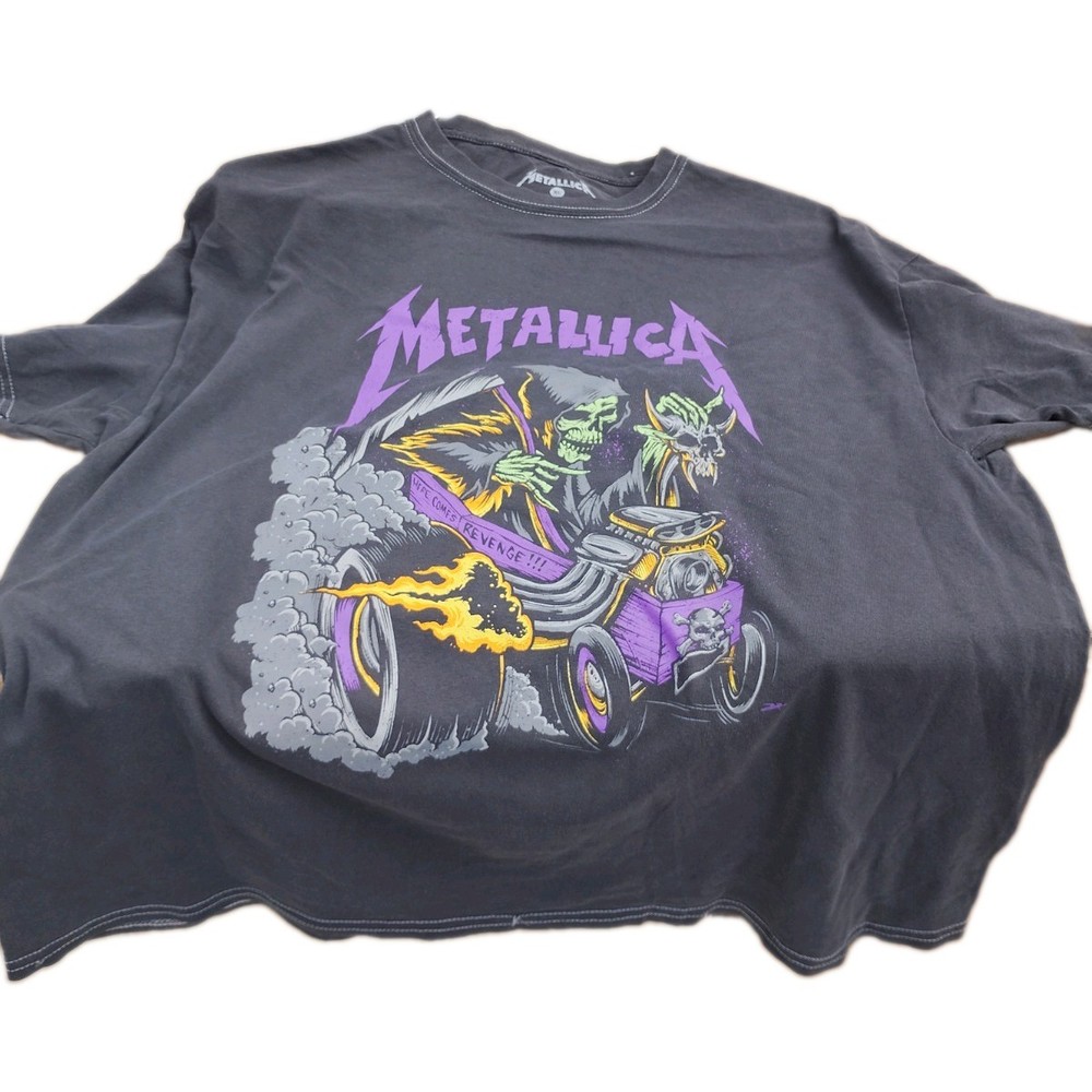 METALLICA New Men’s Size XL Urban Vintage Distressed T-Shirt Black