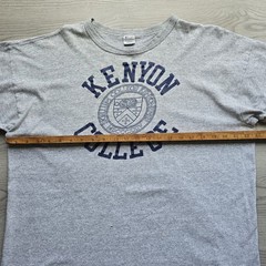 Vintage 80s College University Kenyon Ohio Crest Sport Graphic T Shirt USA XXL