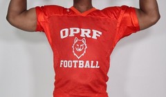 MEN’S SHORT SLEEVE ORANGE MESH FOOTBALL SHIRT SIZE S-M