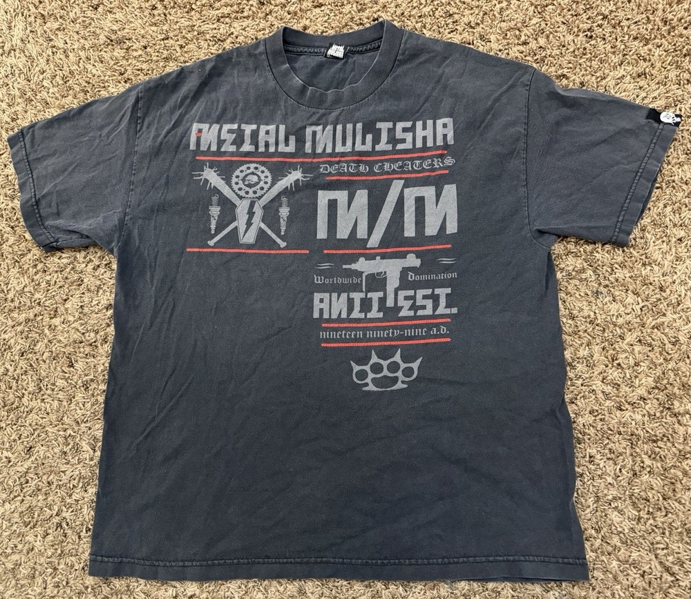 Vintage Metal Mulisha Death Cheaters Black T Shirt Mens Large