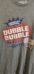Dubble Bubble Don’t Burst My Bubble Retro T-Shirt – Gray – Tee Luv Size Medium