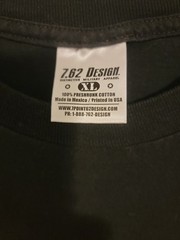 7.62 Design Military Apparel Men XL Support Our Troops T Shirt 100% Cotton