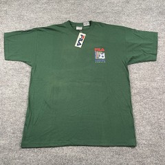NWT Vintage 90s FILA Calcio Italia futbol Soccer Shirt Large 24×29 Green