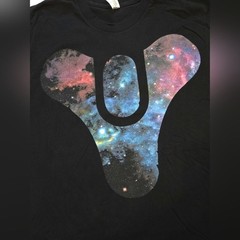 Destiny Video Game T-Shirt Men’s Medium Black Galaxy Tricorn Logo Bungie Rare