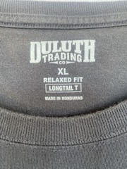 Duluth Trading Co Longtail T Men’s Crew Neck Graphic Tee Gray Size XL Relaxed