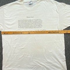 Black Pearl Poem Graphic Shirt Sz XL Mens White Streetwear 90s Mitch Made in USA