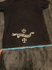 Affliction Black Skulls T-Shirt 2000s Vintage Size XL