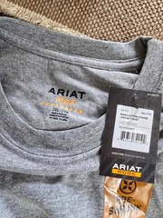NWT 2 Ariat Rebar T Shirts Mens 2XL Gray and Red