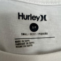 Hurley White Men’s Small Crew Neck Short Sleeve T-Shirt FREE SHIPPING