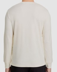 Theory Men’s Ivory Essential Crewneck Long Sleeve T-Shirt Size L