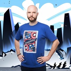 Captain America “Ace of Avengers” Adult T-Shirt Large