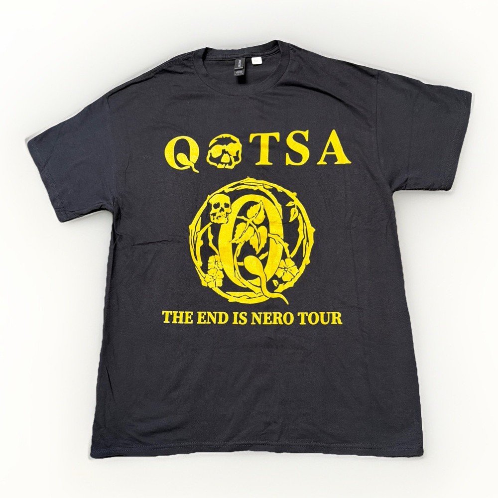 Queens of the Stone Age Large Tour Concert Tee Shirt End Is Nero QOTSA