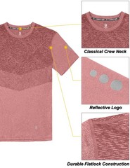 Men’s Quick Dry Sweat Wicking Stretch Short Sleeve T-Shirt UV Protection Work…