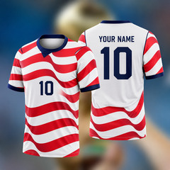 Custom Soccer Jersey Personalized Name Number Logo, USA World Cup Shirt