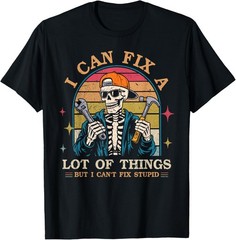 I Can Fix A Lot of Things But I Can’t Fix Stupid Fathers Day T-Shirt