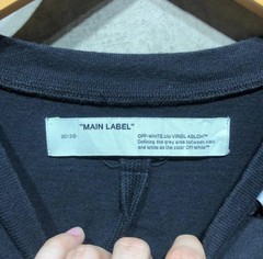 Off-White c/o Virgil Abloh Blue Lightning Arrow Graphic Tee Black Size L 2013