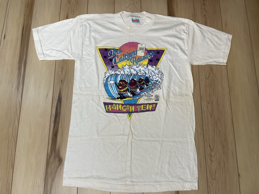 NWT Vintage 80s 90s California Raisins Hangin Ten Single Stitch T Shirt L Target