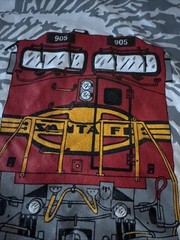 Vintage Single Stitch Santa Fe Railroad T-shirt Hanes Beefy 2XL White