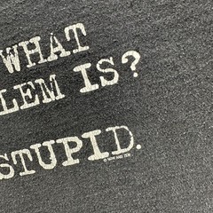 Now And Zen Shirt Mens 2XL Black Funny Graphic Tee You’re Stupid Slogan Humor