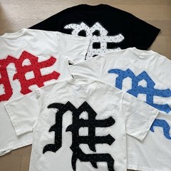 Mixed Emotion Retro Beaded Letter Design Loose Casual T-Shirt