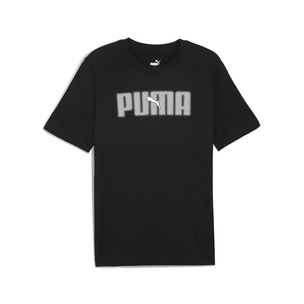 PUMA Essentials Logo Lab Crew Neck Short Sleeve T-Shirt Mens Black Casual Tops 6